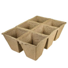 Блок торфяных горшочков (6 ячеек)