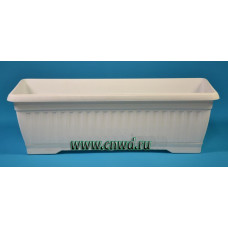 Балконный ящик с поддоном Терра белый