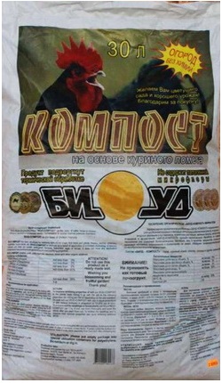 Биоорганическое удобрение Компост БИУД на основе куриного помета (30 л ...