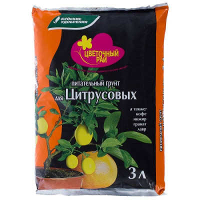 Грунт питательный "Цветочный рай" для цитрусовых (3 л)