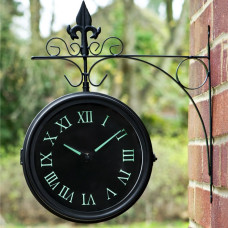 Уличные часы Ночь с флуоресцентными стрелками и цифрами