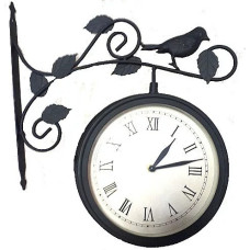 Садовые часы двухсторонние с термометром