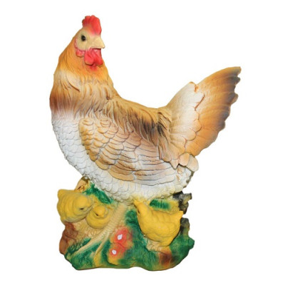 Садовая фигурка Курица с цыплятами