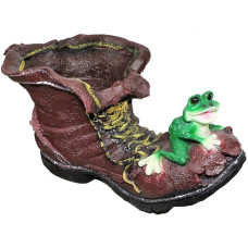Садовая фигурка Башмак с лягушкой