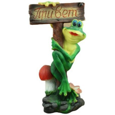 Лягушка с табличкой Фигурка садовая