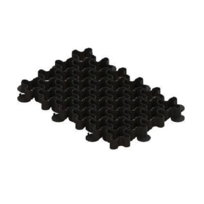 Газонная решетка пластиковая черная "волна" для гравийной засыпки