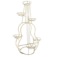 Подставка напольная металлическая для цветов ГИТАРА на 6 горшков