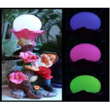 Садовый фонарь"Гном с шаром" (солнечная панель, изменяющийся цвет шара) 