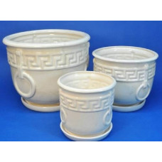 Горшок керамический Олимп  белый