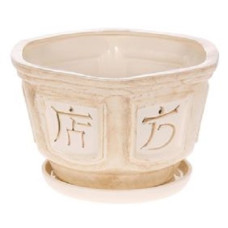 Горшок керамический Бансайка белый