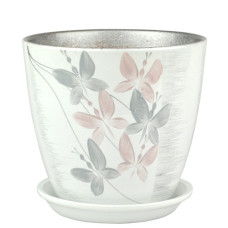Горшок керамический Бутон Вальс роспись  