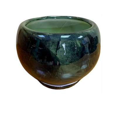 Горшок керамический Шар зеленый