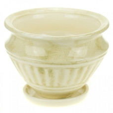 Горшок керамический Волна № 0 белый