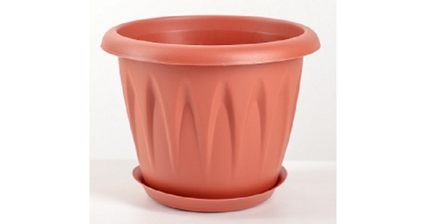 Кашпо АЛИЦИЯ 1,4л с поддоном Терракот купить с доставкой в интернет ...