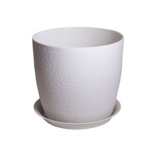 Кашпо ВЕРОНА  с подставкой Белый ротанг