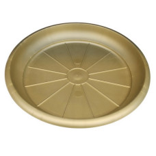 Поддон  ТЕРРА  внешний диаметр 24 см золотой