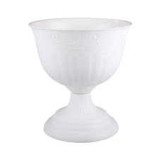 Вазон Венеция белый пластик 18л d 40см