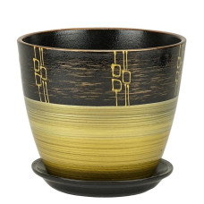 Горшок керамический Бутон Ритм бронза