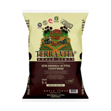 ГРУНТ TERRA VITA (живая земля) 5 л Георгин-Астра-Земляника