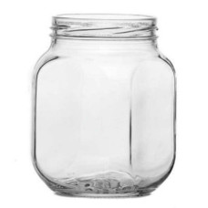 Банка стеклянная куб 0,9л