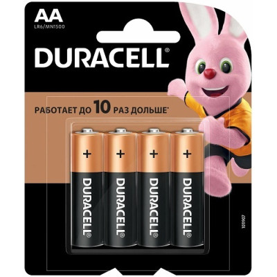 Батарейка Duracell AA 4 штуки в упаковке