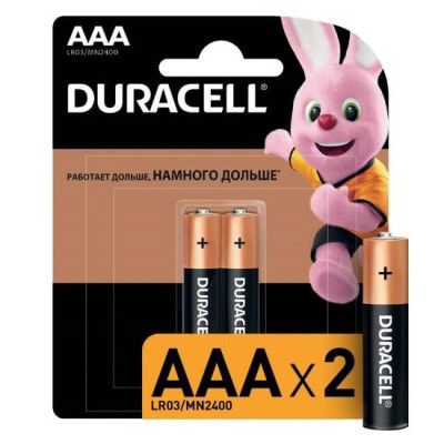 Батарейка Duracell AAА 2шт в уп.