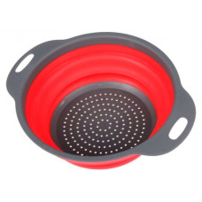 Дуршлаг силиконовый складной круглый 23/23см