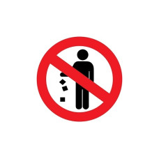 Наклейка запрещающий знак "Не мусорить" d-150 мм REXANT