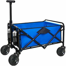 Складная уличная вездеходная тележка синяя