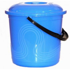 Ведро пластик 7.0л.ЭП с крышкой,арт.105+126 "Волна"