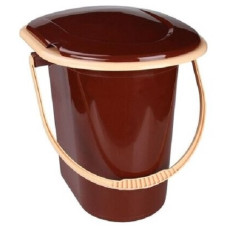 Ведро-туалет бежево-коричневое