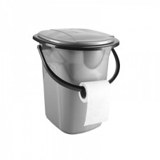 Ведро-туалет 19,0л.ДДП.09044 серебро