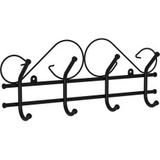 Вешалка настенная "Ажур" 4 рожка черная