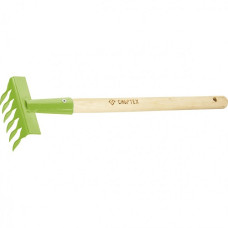 Грабли витые 6-зубые, 120х390 мм, стальные, деревянная рукоятка, АГРОНОМ