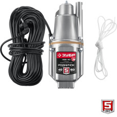ЗУБР Родничок-В, 40 м провод, насос вибрационный с верхним забором воды