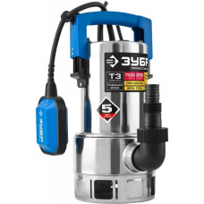 ЗУБР 1100 Вт, дренажный насос для грязной воды, корпус - нерж. сталь Профессионал (НПГ-Т3-1100-С)