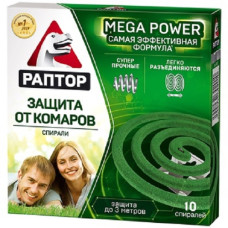 Раптор Спираль от комаров без запаха 10шт.