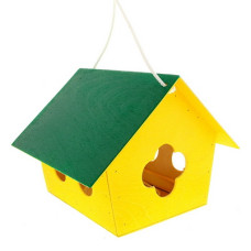 Кормушка для птиц РОМАШКА деревянная Цветная