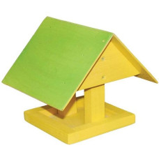 Кормушка для птиц ИЗБУШКА деревянная Цветная