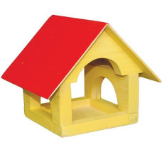 Кормушка для птиц Теремок деревянная Цветная