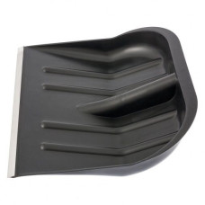 Лопата снеговая (пластик) 43*49см с оцинк.накладкой №1 (БЕЗ черенка)