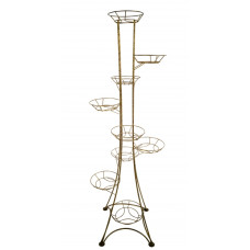 Подставка напольная металлическая для цветов БЕРЕЗКА на 9 горшков (витой прут)