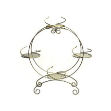 Подставка напольная металлическая для цветов БАРАБАН на 4 горшка