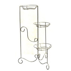 Подставка металлическая для цветов НАПОЛЬНАЯ на 3 горшка