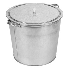 Бак для воды оцинкованный с крышкой (крышка с ручкой) 32 л, без крана. Россия//Сибртех