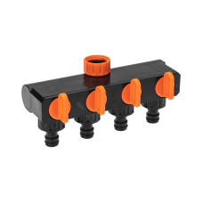 Разветвитель для шланга на 4 канала 1/2"-3/4" ЧЕТЫРЕ СЕЗОНА