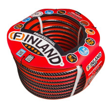 2576 Finland Шланг поливочный ПВХ 3/4" С НАСЕЧКАМИ, 25 м,3-слойный, красно-черный