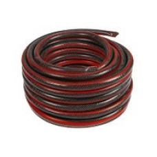 Шланг поливочный ПВХ усиленный премиум, пищевой трёхслойный армированный 1/2, 25м (черно-красный) Вихрь