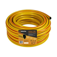Шланг поливочный ПВХ усиленный, пищевой трёхслойный армированный 3/4, 50м (желтый) Вихрь	