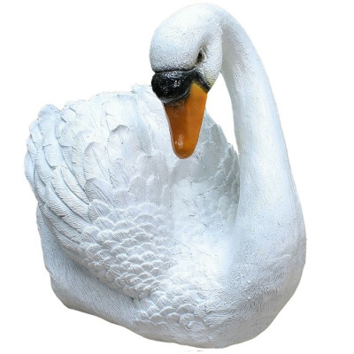 Садовая фигурка Лебедь большой (белый)